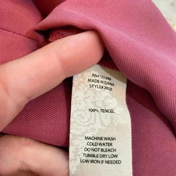 Soft Surroundings 100% Tencel Tunic Dusty Mauve size M - Picture 5 of 5